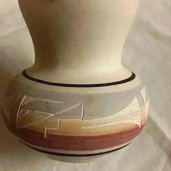 VTG Signed Native American Pottery Silas NAVAJO Va - Picture 3 of 8